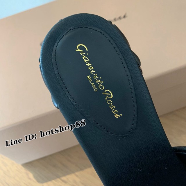 Gianvito Rossi專櫃款中跟拖鞋 定制羊皮女士拖鞋 dx3590